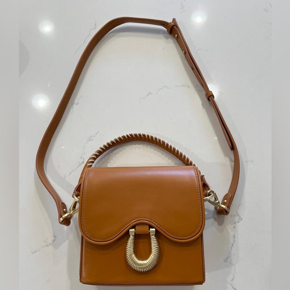 Sancia Brown leather crossbody bag